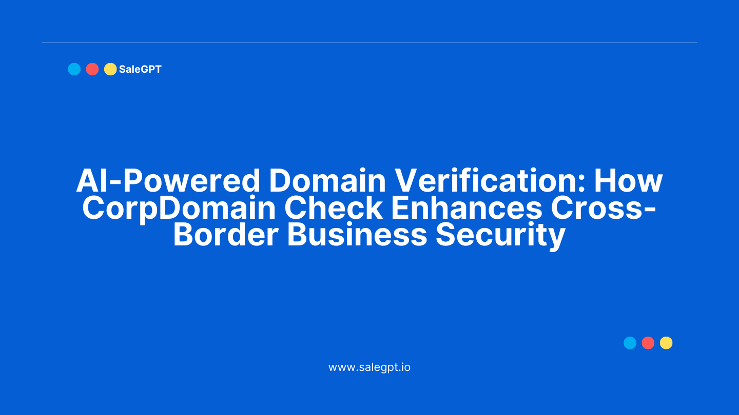 KI-Domain-Verifizierungstool für globale Unternehmen | SaleAI (Englisch)