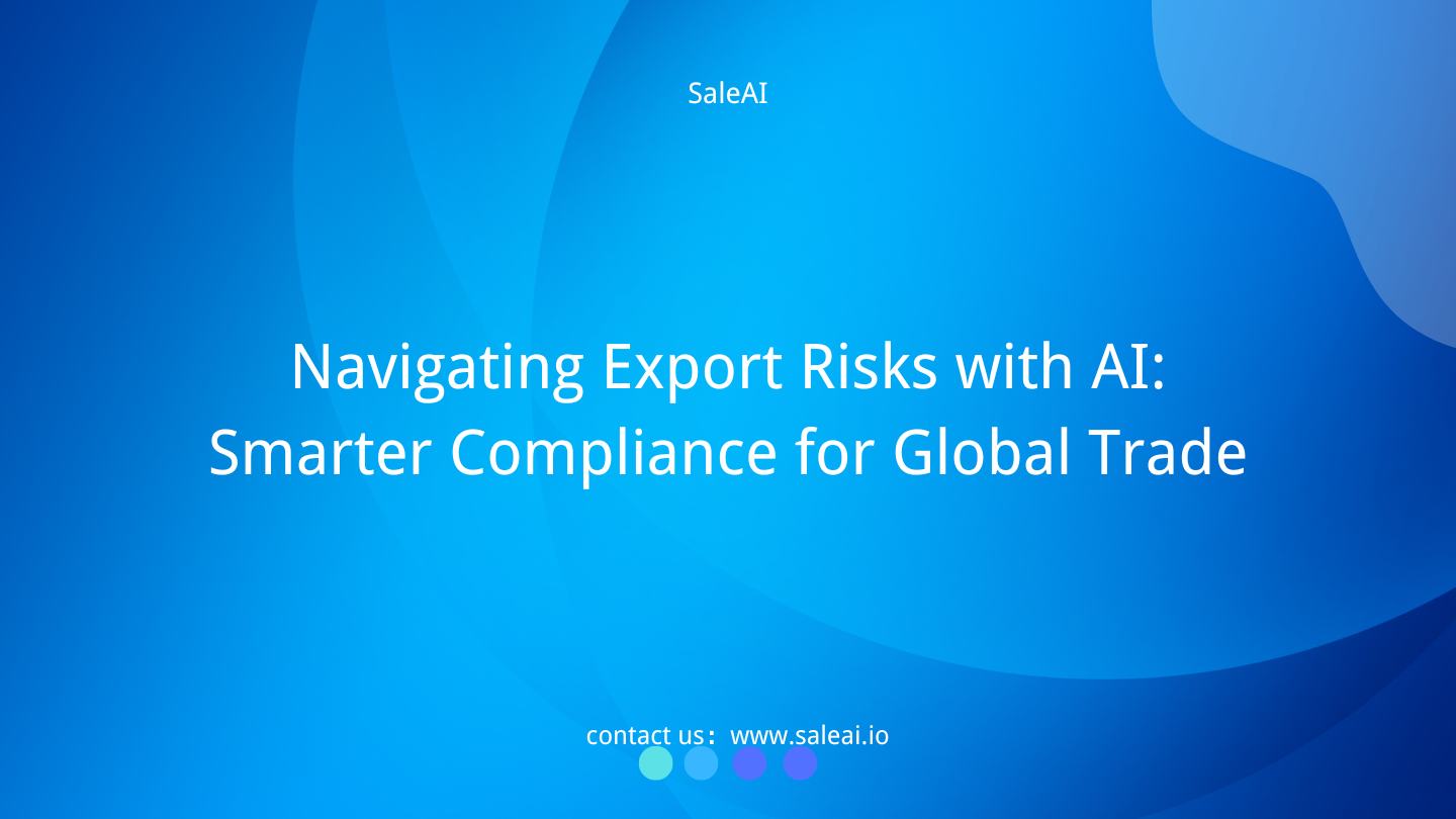 Navegando riscos de exportação com a IA: conformidade mais inteligente para o comércio global Navegando riscos de exportação com a IA: conformidade mais inteligente para o comércio global