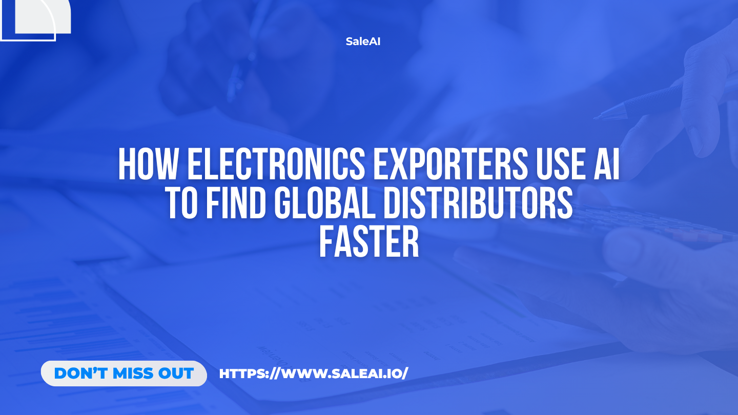 How Electronics Exporters Use AI to Find Global Distributors Faster How Electronics Exporters Use AI to Find Global Distributors Faster