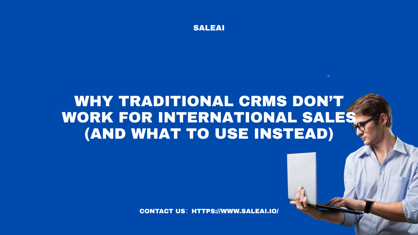 Internationales Verkauf CRM: Beheben Sie, was traditionelle CRMS -Miss | Saleai