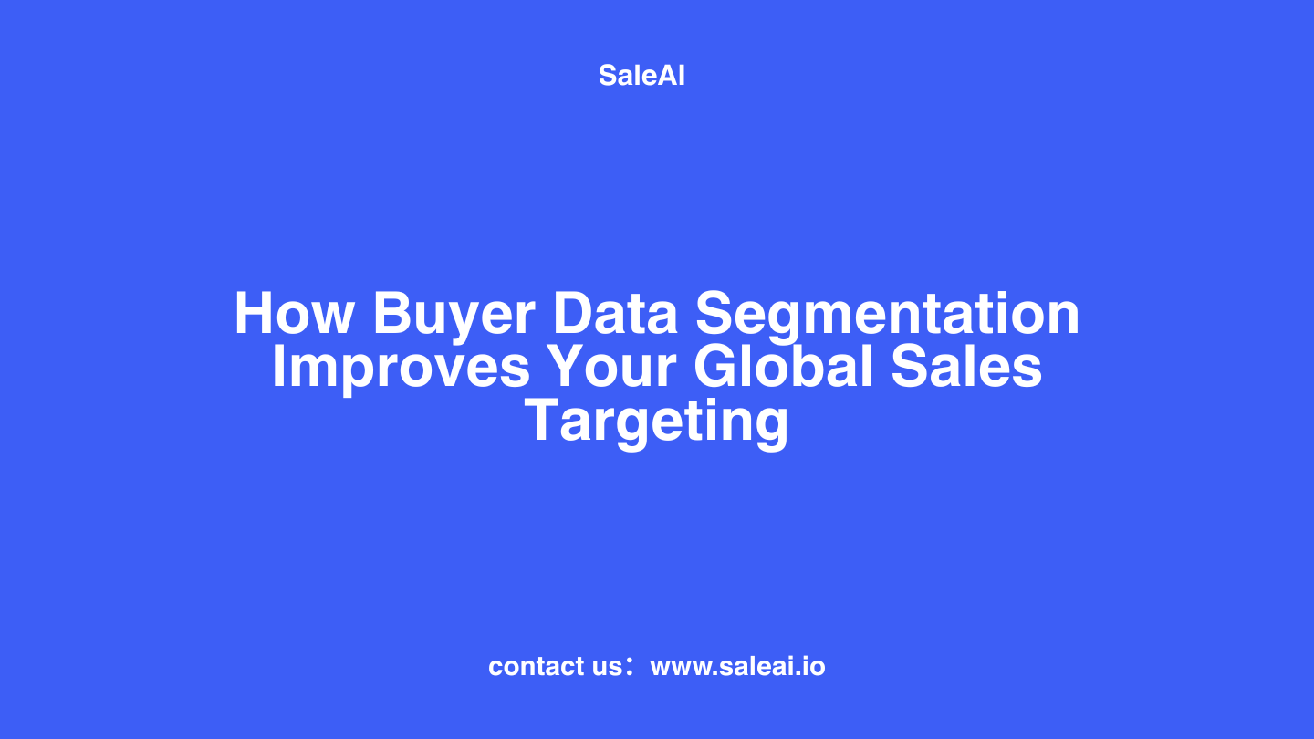 بيانات مشتري القطاع لـ Smarter B2B Sales Outreach | ساليا