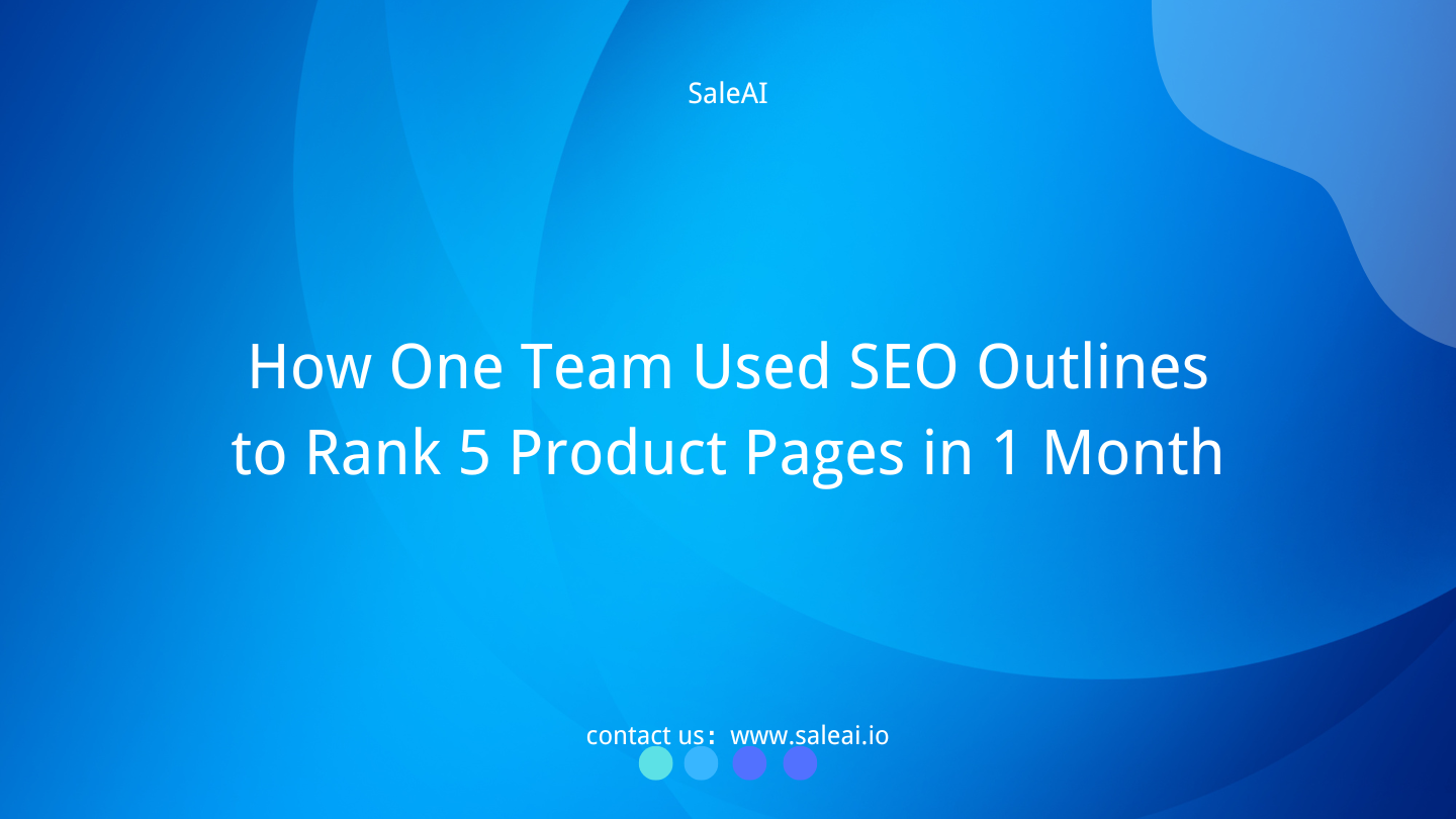 Classez plus rapidement en utilisant le contenu SEO des contours avec Saleai
