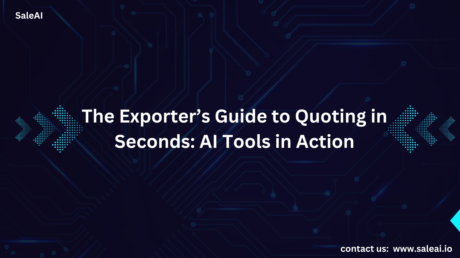 SaleAI quotation agent generating PDF export quotes instantly for exporters