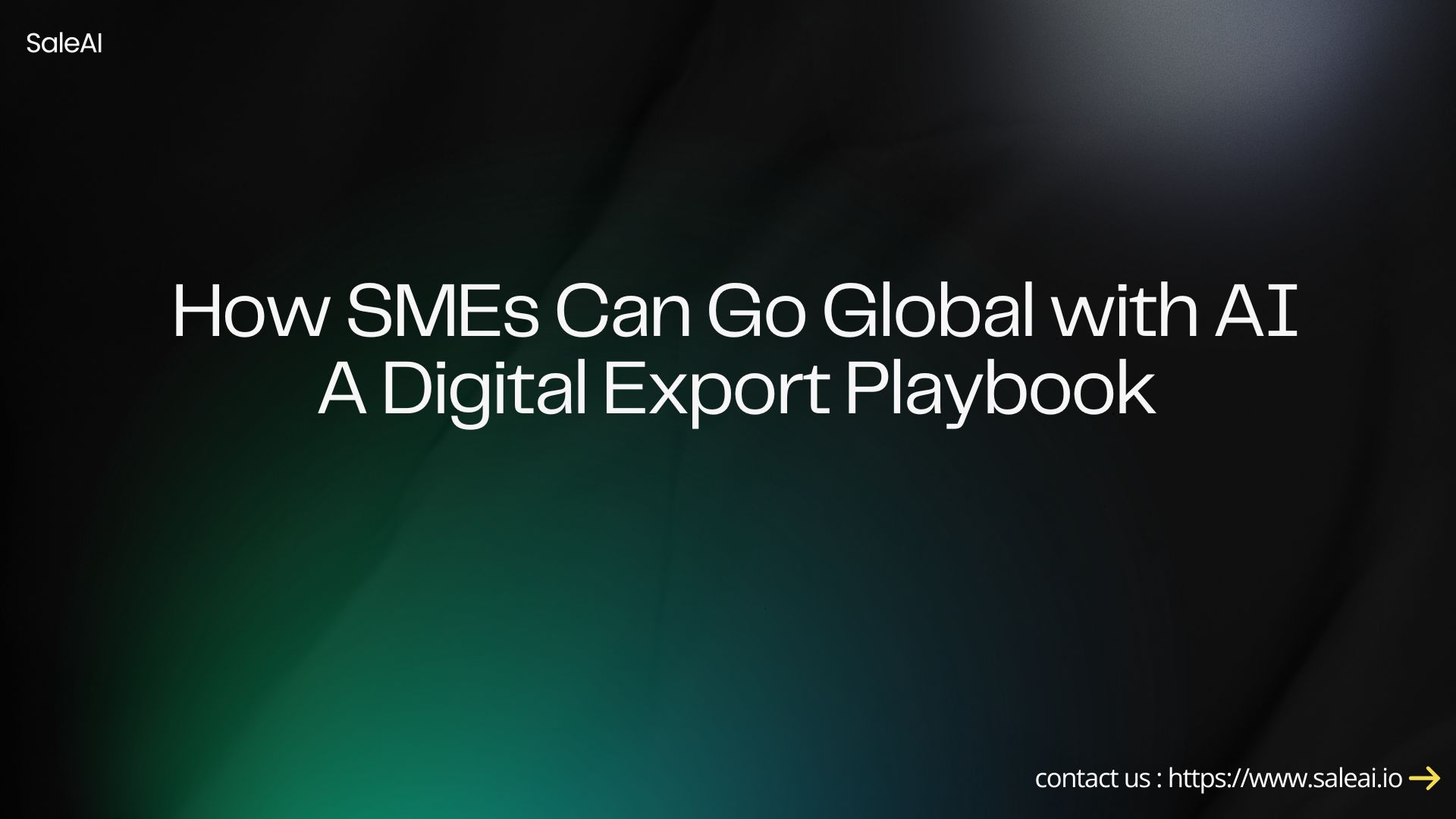 Digital Export Made Easy with SaleAI | AI Tools for SMEs
