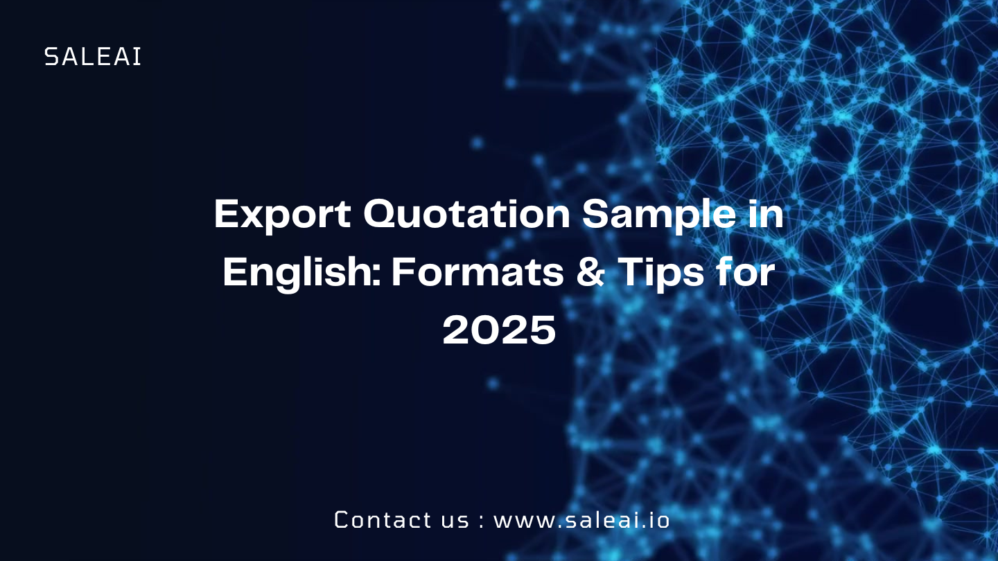 Export Quotation Sample in English: Formats & Tips for 2025